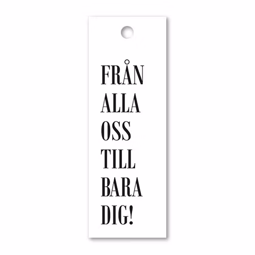 Hangtag: Från alla oss