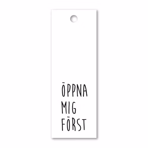 Hangtag: Öppna mig först