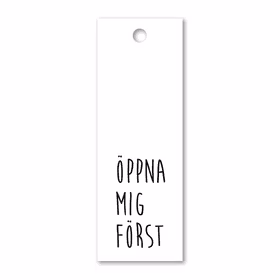 Hangtag: Öppna mig först