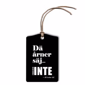 Bagagetag: Dä årner säj