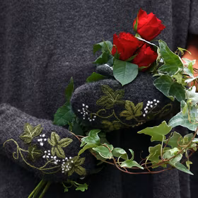 DIY-kit Broderade ullvantar Murgröna