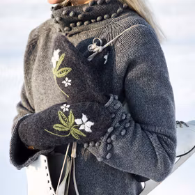 DIY-kit Broderade ullvantar Skogsstjärna