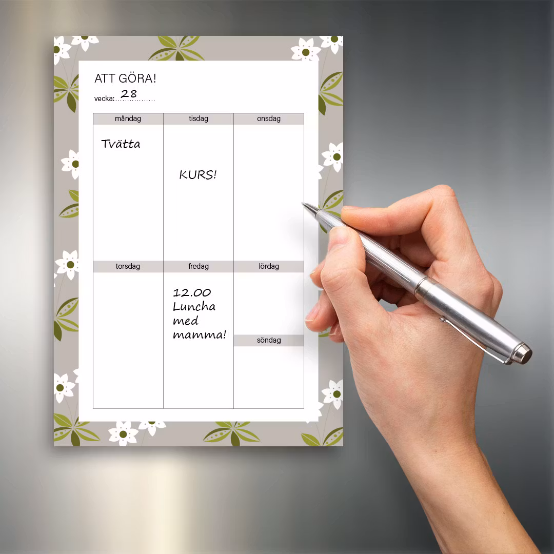 Veckoplanering - magnetblock