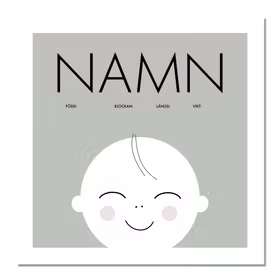 Poster: Namnprint baby