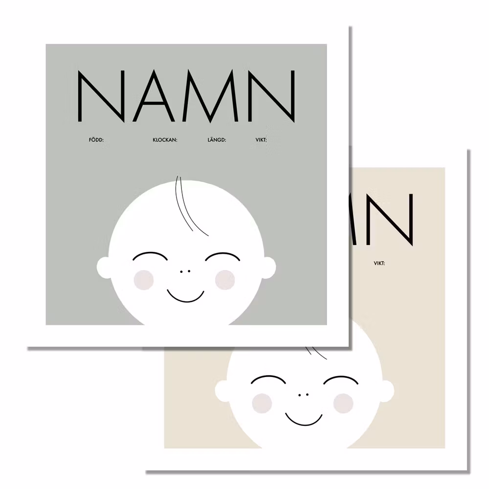 Poster: Namnprint baby