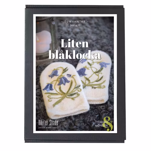 DIY-kit broderade ullvantar Liten blåklocka