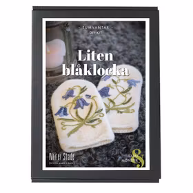 DIY-kit broderade ullvantar Liten blåklocka