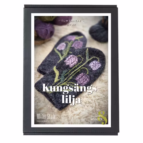 DIY-kit broderade ullvantar Kungsängslilja