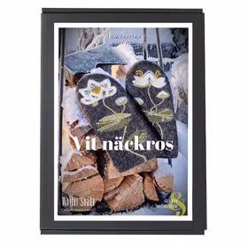 DIY-kit broderade ullvantar Vit näckros