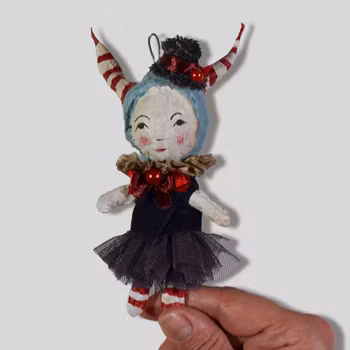 Handmade Christmas Ornament, Theater Clown #157