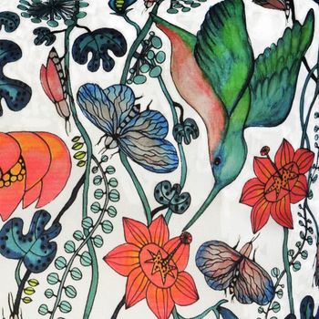 Cushion cover "Colibri" green