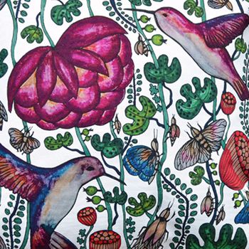 Cushion cover "Colibri" blue