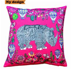 Cushion cover "Rhino" rose by Anna Strøm
