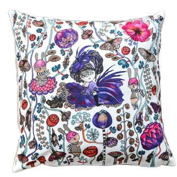 Cushion cover "Slem Pike with rabbit " by Anna Strøm