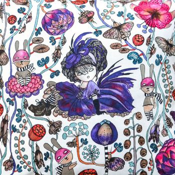 Cushion cover "Slem Pike with rabbit " by Anna Strøm