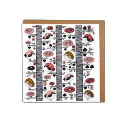Greeting card "Dancing Birds" Fabelskog series