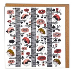 Greeting card "Dancing Birds" Fabelskog series