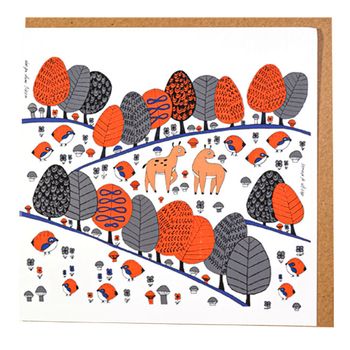 Greeting Card"Rustling Trees"Fableskog series