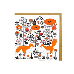 Greeting card card “Kind Foxes” Fabelskog