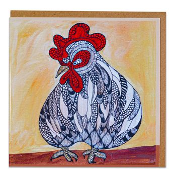 Art card "Hen" by Anna Strøm