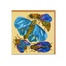 Art card "Insects" illustration Anna Strøm