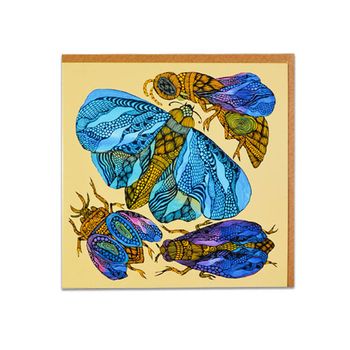 Art card "Insects" illustration Anna Strøm