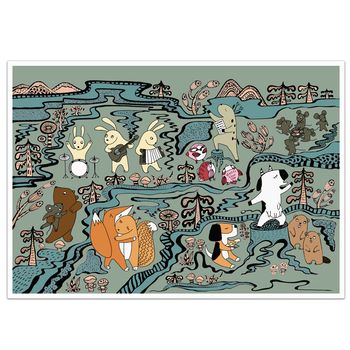 Postcard A5 Fable forest #2