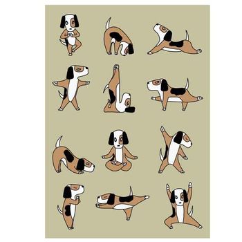Print A3 "Yoga Beagle"