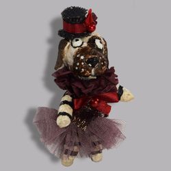 Handmade Spun Cotton Ornament - Dog #78