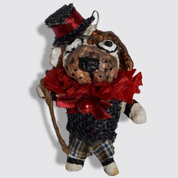Spun Cotton Ornament, Dog  #90