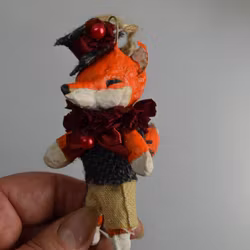 Spun Cotton ornaments, Fox #94