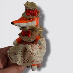 Spun Cotton ornaments, Fox #92