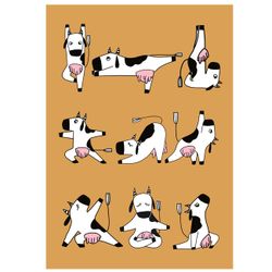 Print A3 "Yoga Cow"