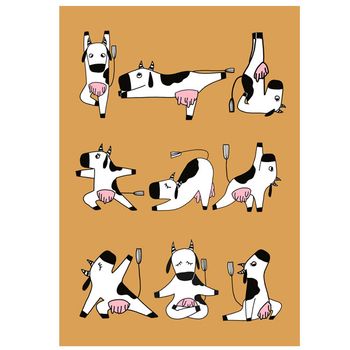 Print A3 "Yoga Cow"
