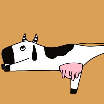 Print A3 "Yoga Cow"