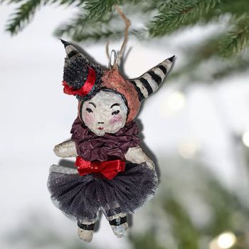 Spun Cotton Ornament, Theater Clown #106