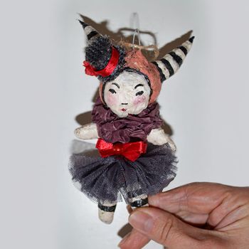 Spun Cotton Ornament, Theater Clown #106