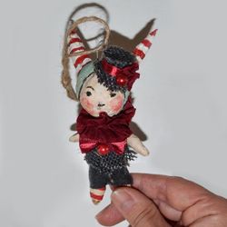 Spun Cotton ornament, Theater clown #96