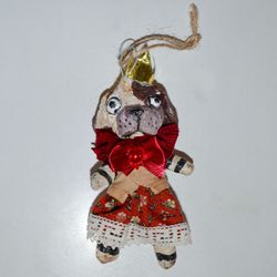 Handmade Xmas ornament, Dog-Princess #111