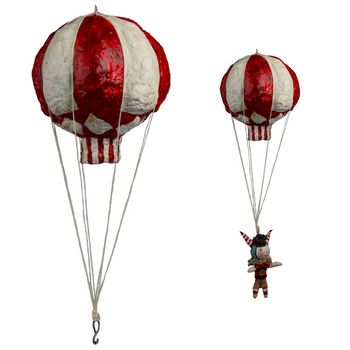 Handmade Xmas Ornament,Hot Air balloon #113 (Balloon only, figures sold separately)