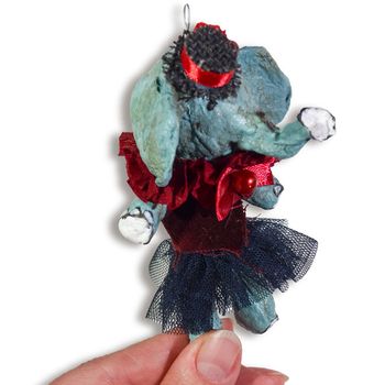 Spun Cotton ornaments, Elephant #133