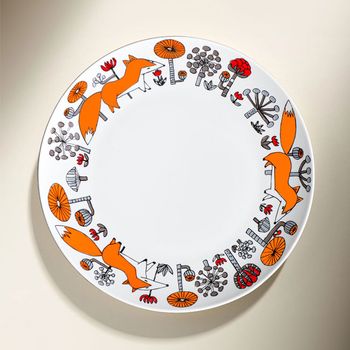 Plate "Kind Foxes" Fabelskog series