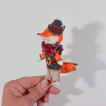 Handmade Christmas ornaments, Fox-boy #138