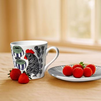 Mug "Lazy Roosters" Fabelskog series