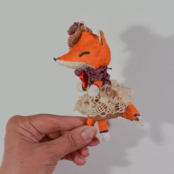 Handmade Christmas Ornament, Fox #139