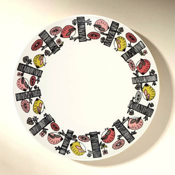 Plate "Dancing Birds" Fabelskog