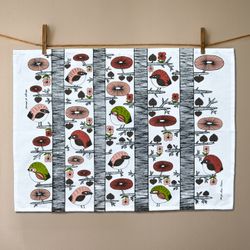 Kitchen towel "Dancing Birds" Fabelskog series