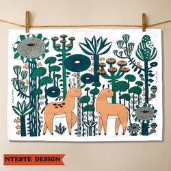 Kitchen towel "Sly Deer" New design Fabelskog