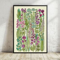 Art print A3 "Magic Garden yellow"