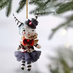 Spun Cotton Ornament, Theater Clown #151